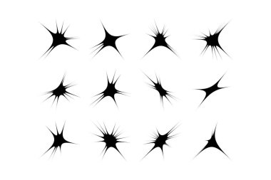 Soyut Parıltı Şekli Sembol İmza resim sembolü görsel illüstrasyon