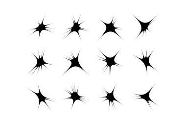 Soyut Parıltı Şekli Sembol İmza resim sembolü görsel illüstrasyon