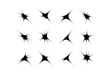 Soyut Parıltı Şekli Sembol İmza resim sembolü görsel illüstrasyon