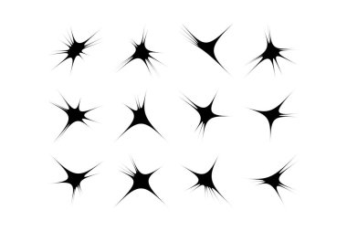 Soyut Parıltı Şekli Sembol İmza resim sembolü görsel illüstrasyon