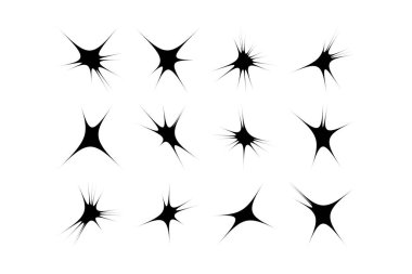 Soyut Parıltı Şekli Sembol İmza resim sembolü görsel illüstrasyon