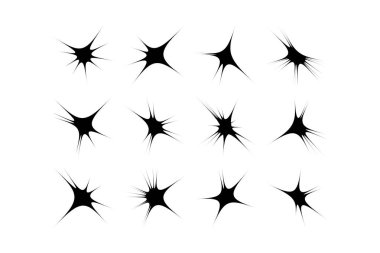 Soyut Parıltı Şekli Sembol İmza resim sembolü görsel illüstrasyon