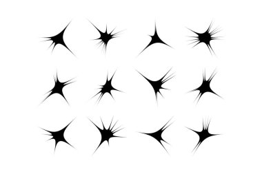 Soyut Parıltı Şekli Sembol İmza resim sembolü görsel illüstrasyon