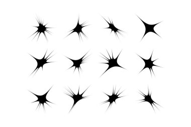 Soyut Parıltı Şekli Sembol İmza resim sembolü görsel illüstrasyon