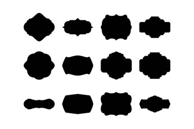 Etiket Çerçeve Şekli resim sembolü görsel illüstrasyon Ayarları