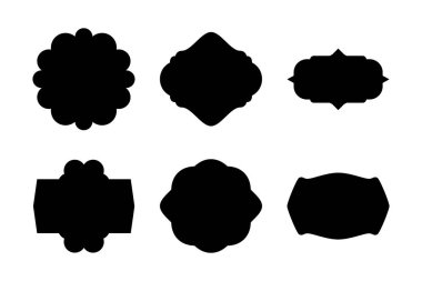 Etiket Çerçeve Şekli resim sembolü görsel illüstrasyon Ayarları