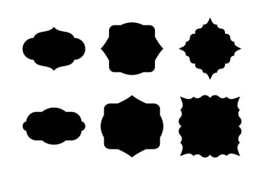 Etiket Çerçeve Şekli resim sembolü görsel illüstrasyon Ayarları