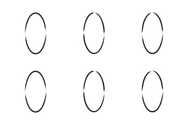 Dikey Oval Şekil İnce Satır 6 _ V-2 Ayarla