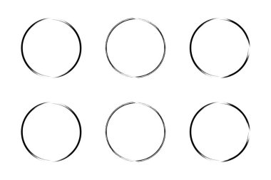 daire şekli ince çizgi grunge şekli fırça darbesi pictogram sembolü görsel illüstrasyon