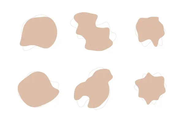 stock vector Blobs Fluid Liquid Shapes symbol visual illustration Set