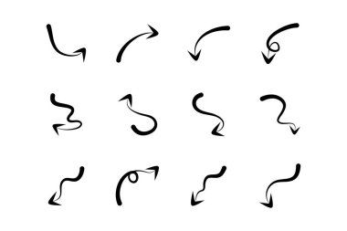 Ok Yön işareti pictogram sembolü görsel illüstrasyon Ayarla