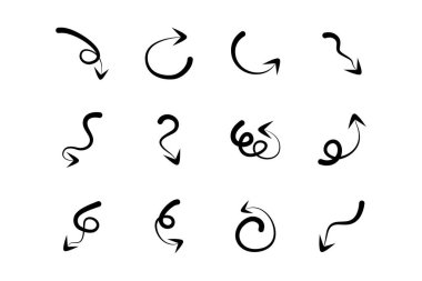 Ok Yön işareti pictogram sembolü görsel illüstrasyon Ayarla