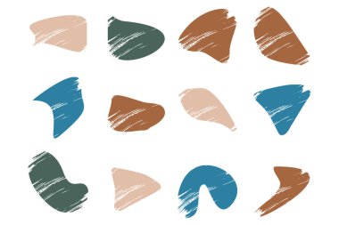 Grunge Blobs Akışkan Şekiller resim sembolü görsel illüstrasyonunu Ayarlar.