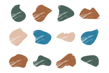 Grunge Blobs Akışkan Şekiller resim sembolü görsel illüstrasyonunu Ayarlar.