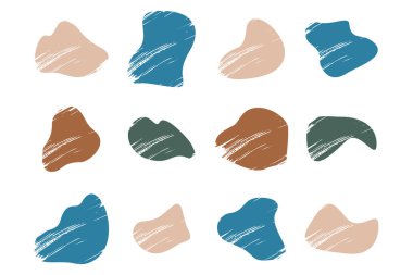 Grunge Blobs Akışkan Şekiller resim sembolü görsel illüstrasyonunu Ayarlar.