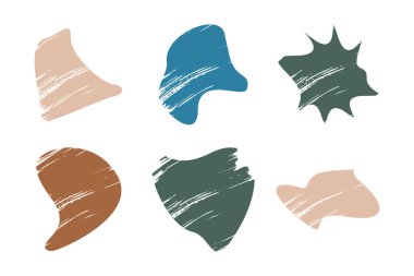 Grunge Blobs Akışkan Şekiller resim sembolü görsel illüstrasyonunu Ayarlar.