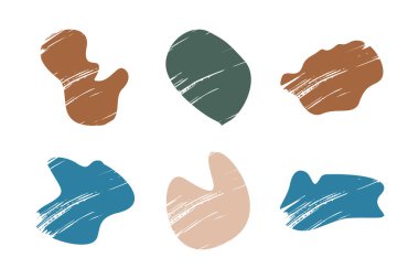 Grunge Blobs Akışkan Şekiller resim sembolü görsel illüstrasyonunu Ayarlar.