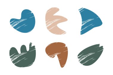 Grunge Blobs Akışkan Şekiller resim sembolü görsel illüstrasyonunu Ayarlar.