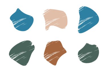 Grunge Blobs Akışkan Şekiller resim sembolü görsel illüstrasyonunu Ayarlar.