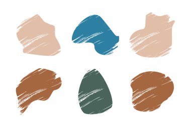 Grunge Blobs Akışkan Şekiller resim sembolü görsel illüstrasyonunu Ayarlar.