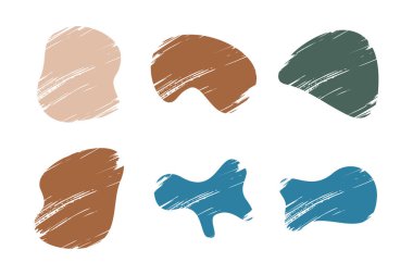 Grunge Blobs Akışkan Şekiller resim sembolü görsel illüstrasyonunu Ayarlar.