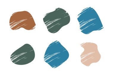 Grunge Blobs Akışkan Şekiller resim sembolü görsel illüstrasyonunu Ayarlar.