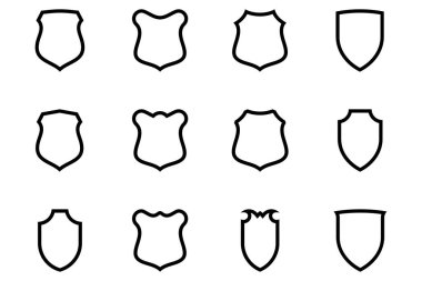 Kalkan Amblemi ve Rozet Logoları Çizgisi resim çizimi sembolü Tanımlama Ayarları