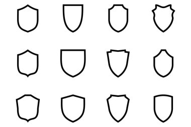 Kalkan Amblemi ve Rozet Logoları Çizgisi resim çizimi sembolü Tanımlama Ayarları
