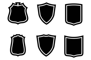 Kalkan Amblemi & Rozet Logoları Çerçeve resim sembolü görsel illüstrasyonla