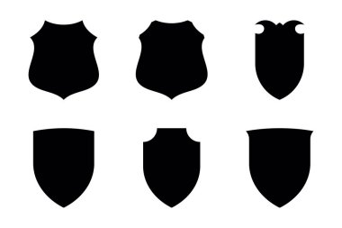 Kalkan Amblemi ve Rozet Logoları resim sembolü görsel illüstrasyon ayarla