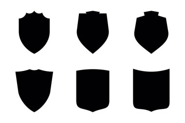 Kalkan Amblemi ve Rozet Logoları resim sembolü görsel illüstrasyon ayarla