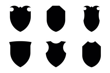Kalkan Amblemi ve Rozet Logoları resim sembolü görsel illüstrasyon ayarla