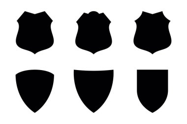 Kalkan Amblemi ve Rozet Logoları resim sembolü görsel illüstrasyon ayarla