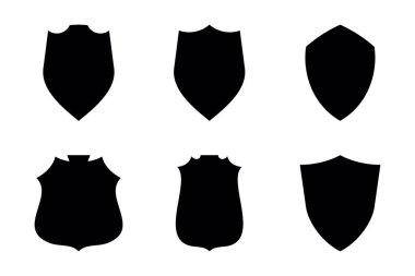 Kalkan Amblemi ve Rozet Logoları resim sembolü görsel illüstrasyon ayarla