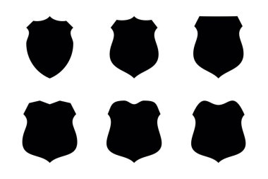 Kalkan Amblemi ve Rozet Logoları resim sembolü görsel illüstrasyon ayarla