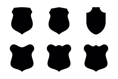 Kalkan Amblemi ve Rozet Logoları resim sembolü görsel illüstrasyon ayarla