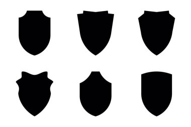 Kalkan Amblemi ve Rozet Logoları resim sembolü görsel illüstrasyon ayarla