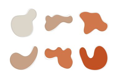 Blobs Soyut Akışkan Şekiller Renk Tam Pictogram sembolü Tanımlama Ayarları