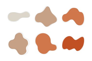 Blobs Soyut Akışkan Şekiller Renk Tam Pictogram sembolü Tanımlama Ayarları