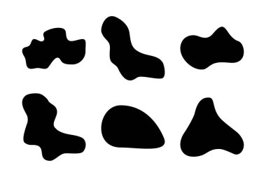 Blobs Fluid Shapes pictogram symbol visual illustration Set clipart