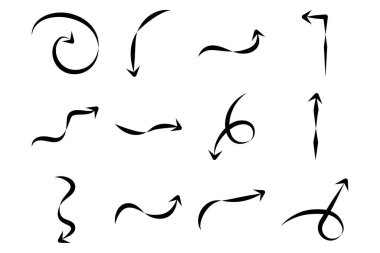 Soyut Ok Yönü Eğimli Çizgi Çizgisi Pictogram Sembol Görsel Resimleme Ayarları