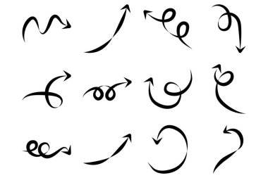 Soyut Ok Yönü Eğimli Çizgi Çizgisi Pictogram Sembol Görsel Resimleme Ayarları