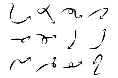 Soyut Ok Yönü Eğimli Çizgi Çizgisi Pictogram Sembol Görsel Resimleme Ayarları