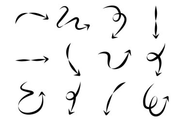Soyut Ok Yönü Eğimli Çizgi Çizgisi Pictogram Sembol Görsel Resimleme Ayarları