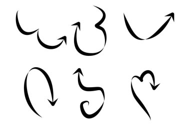 Soyut Ok Yönü Eğimli Çizgi Çizgisi Pictogram Sembol Görsel Resimleme Ayarları