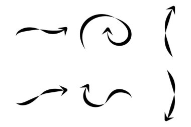 Soyut Ok Yönü Eğimli Çizgi Çizgisi Pictogram Sembol Görsel Resimleme Ayarları