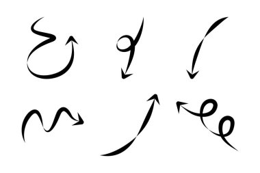 Soyut Ok Yönü Eğimli Çizgi Çizgisi Pictogram Sembol Görsel Resimleme Ayarları