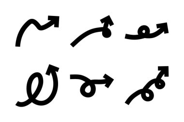 Kalın Ok Yön Şekli Çizgi Çizgisi Pictogram Sembol Görsel Çizim Ayarları