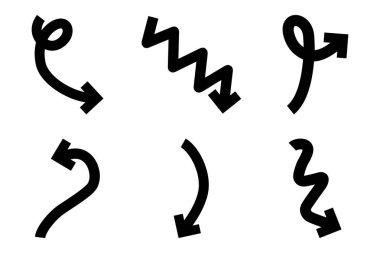 Kalın Ok Yön Şekli Çizgi Çizgisi Pictogram Sembol Görsel Çizim Ayarları