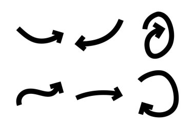Kalın Ok Yön Şekli Çizgi Çizgisi Pictogram Sembol Görsel Çizim Ayarları